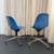 Pair of Eames for Herman Miller Blue Fiberglass Rolling Chairs For Sale In New York - Image 6 of 8