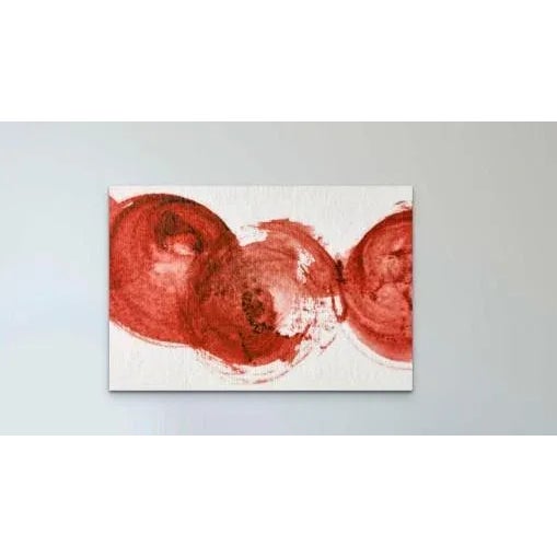 "Red Whirl" KR Moehr Abstract Minimalist Stretched Canvas Art Print For Sale - Image 4 of 5