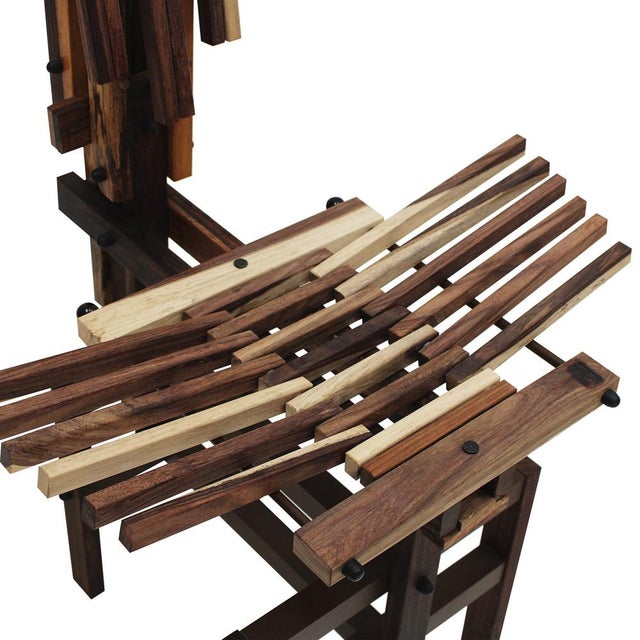 Set of Italian Sculptural Wooden Chairs by Anacleto Spazzapan, 1980s For Sale - Image 14 of 18