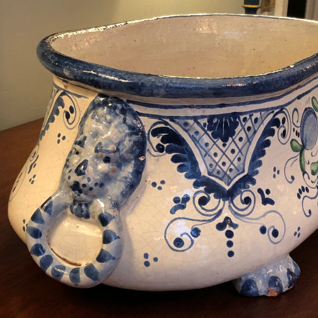 Large 19th Century Italian Maiolica Jardinière For Sale - Image 12 of 13