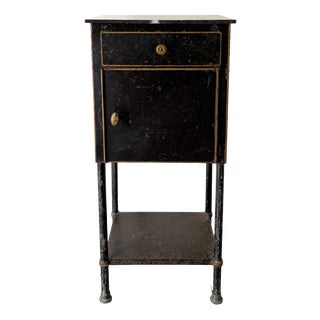 Modern French Steel Side Table Cabinet, 1930 For Sale