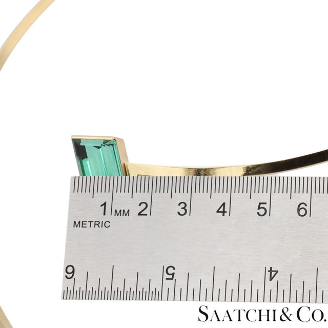 18k (750) Yellow Gold Stylish Tourmaline Necklace For Sale - Image 12 of 14