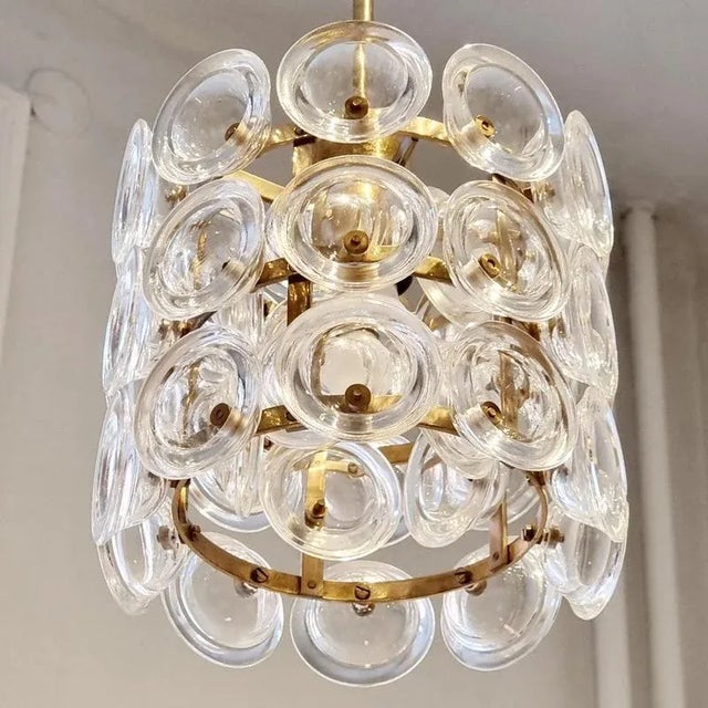 Glass and Brass Pendant by Carl Fagerlund, 1950s For Sale - Image 5 of 6