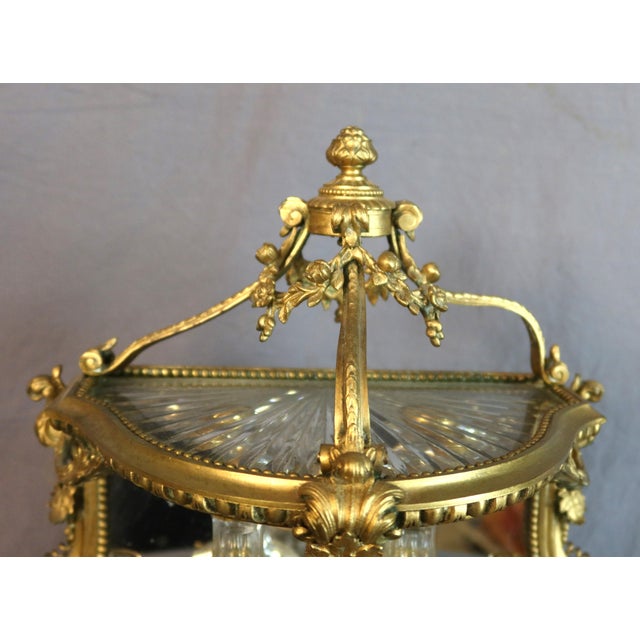 Gilt Bronze and Crystal Liquor Cabinet, 19th Century, Set of 19 For Sale - Image 10 of 12