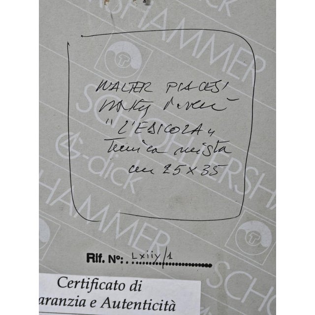 Walter Piacesi, The Newsstand, Mixed Media on Cardboard For Sale - Image 13 of 16