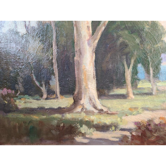 Vintage Plein Air Oil Painting 1950s California Bay Area Coastal Scene For Sale - Image 4 of 10