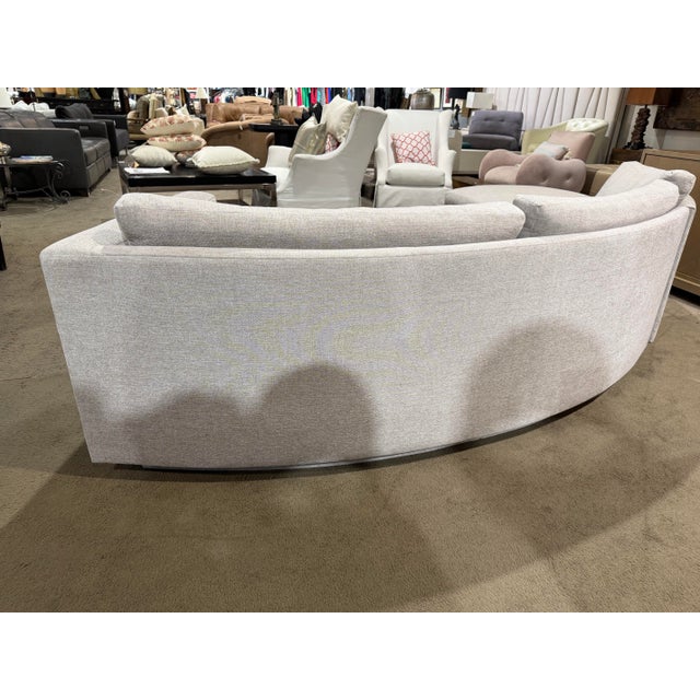 Early 21st Century Nathan Anthony Gray Curved Sofa For Sale - Image 5 of 9
