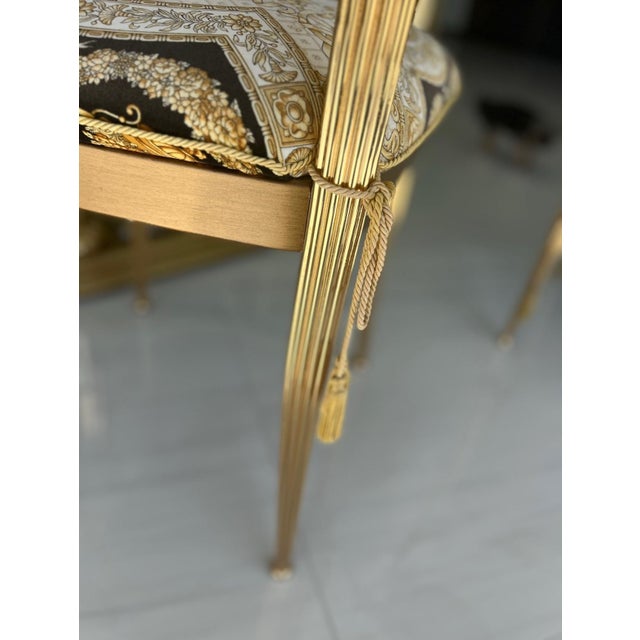 Hollywood Regency 3p Italian Imprt Armchair Loveseat Settee Set For Sale - Image 12 of 12