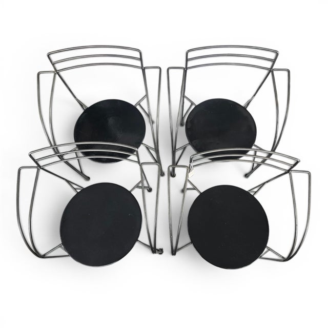 This set of four chairs is in style of chairs designed by Pascal Mourgue and manufactured by the French company Fermob in...