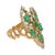 Vintage Emerald Diamond 14k Yellow Gold Cocktail Ring, Size 8.5 For Sale - Image 4 of 6