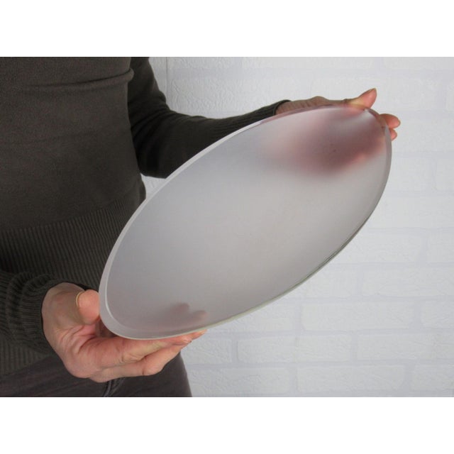 Glass Oval Murano Glass Centerpiece Vase by De Majo, 1992 For Sale - Image 7 of 11