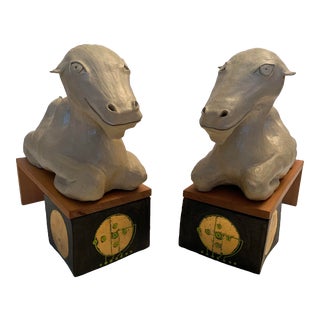 Saya Moriyasu Ceramic Camel - a Pair For Sale