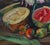 Original Still Life Oil Painting: Flowers and Food, Ukrainian Art 78-88 For Sale - Image 4 of 6