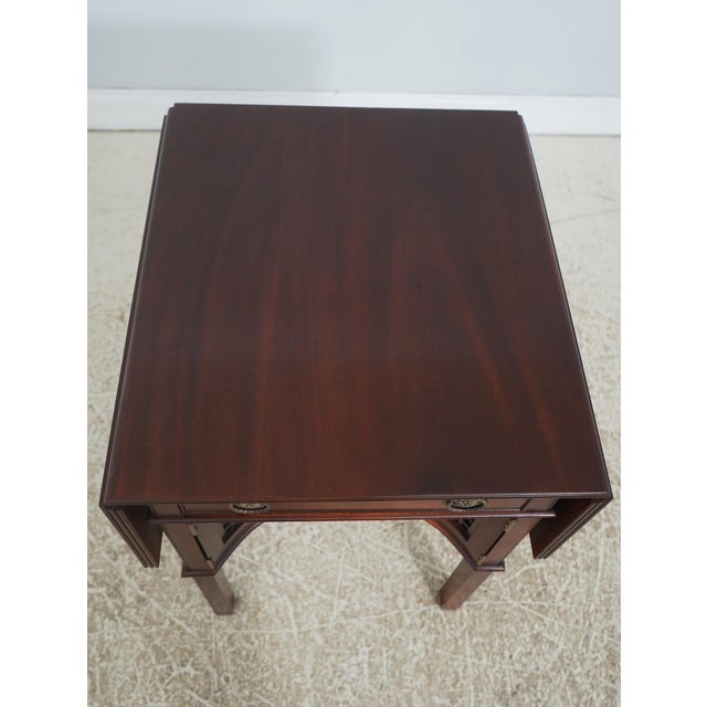 Craftique Mahogany Dropleaf Pembroke Table For Sale - Image 15 of 18