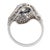 1920s Art Deco Style 1.35 Carat Old European Cut Diamond Sapphire Platinum Ring, Size 7.75 For Sale In Los Angeles - Image 6 of 6