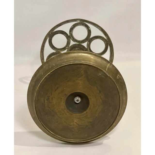 Metal 19th Century Solid Brass Umbrella Stand For Sale - Image 7 of 11