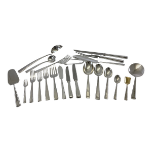 1980s Silver Plated 12 Pair Fish Eaters, Fish Forks & Fish Knives, Leighton - 24 pcs