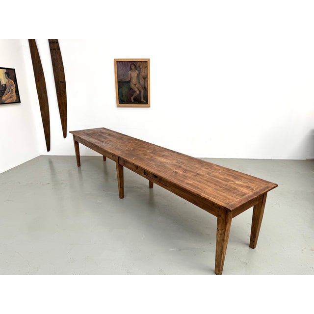Vintage Farmhouse Table in Pine, 1950s For Sale - Image 15 of 18