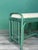 1970s Palm Beach Style Green Lacquered Bench With Floral Upholstery For Sale - Image 4 of 10