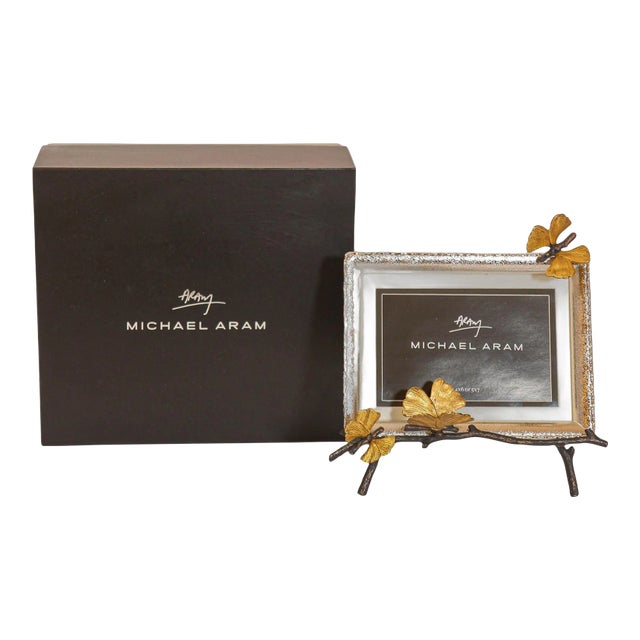Michael Aram Butterfly Ginkgo Easel Photo Frame For Sale