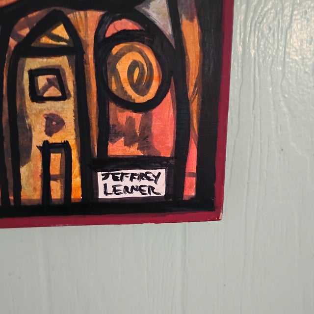 This panoramic artwork is an original painting by self-taught folk and outsider artist Jeffree Lerner (frequently signed...