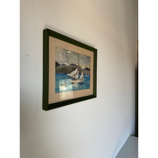 For your consideration we are presenting for sale this fantastic Vintage impressionist abstract nautical landscape scene...