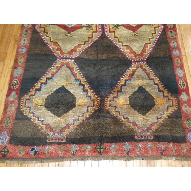 Folk Art Vintage Zabihi Collection Turkish Kars Anatolian Gallery Rug For Sale - Image 3 of 8