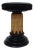 Antique Giltwood Ebonized Piano Stool With Velvet Upholstered Seat For Sale