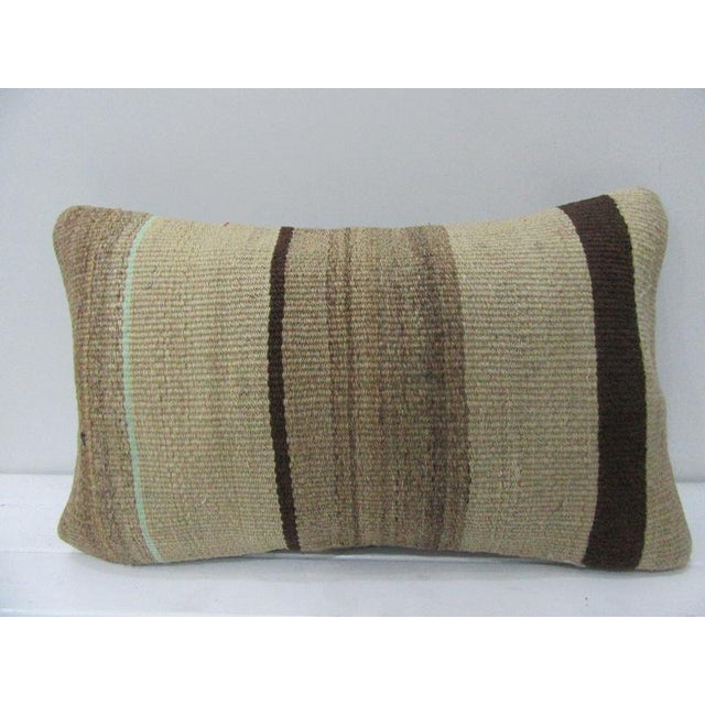 Turkish Handmade Brown Kilim Pillow - 20ʺW × 12ʺH For Sale - Image 4 of 4