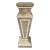 Late 20th Century Tessellated Stone Cream White Modern Pedestal Sculpture Display For Sale