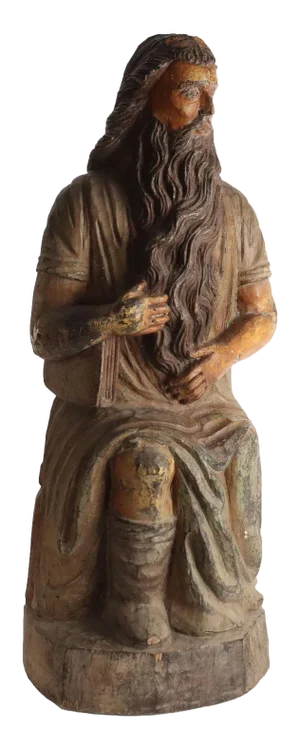 Moses Statue in Carved Walnut