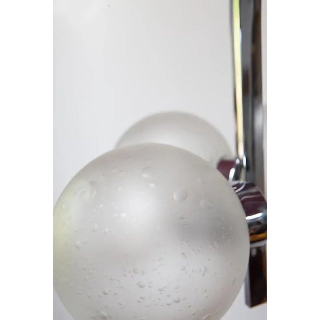 1960s German Sputnik Pendant Steel and glass, 1960s For Sale - Image 5 of 11