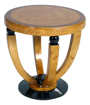 Mid-Century Modern Art Deco Round Side Table by Palazzi Dellarte, 1940s