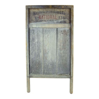 Early 20th Century National Washboard Universal Soap Saving Board No. 134 Made in Usa For Sale
