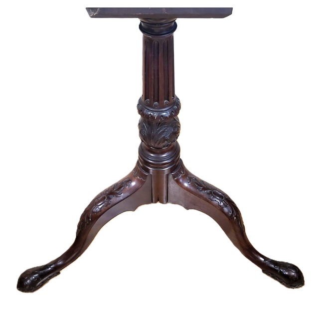 19th C American Mahogany Chippendale Round Tripod Tilt-Top Tea Table For Sale - Image 13 of 18