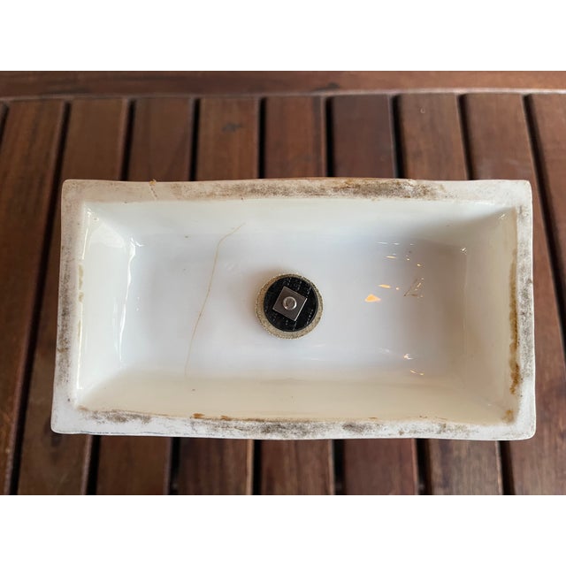 French White,Salmon and Gold Pierced Porcelain Compote Basket Centerpiece Bowl For Sale In Santa Fe - Image 6 of 8