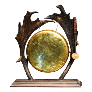 Rustic Large Antique Victorian Dinner Gong Brass Country Home Decor