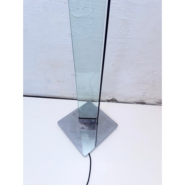 1980s Floor Lamp in Chrome and Glass by Max Baguara, 1980s For Sale - Image 5 of 7