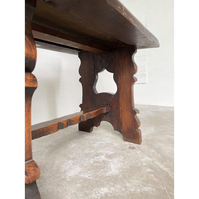 Brutalist Oak Coffee Table, 1950s For Sale - Image 12 of 18