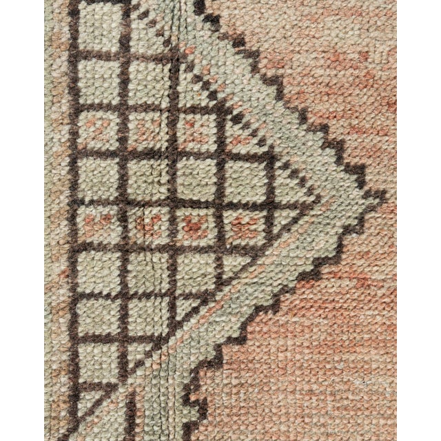 Turkish Vintage Circa 1940 Turkish Oushak Area Rug 3ft 7in X 5ft 8in For Sale - Image 3 of 10
