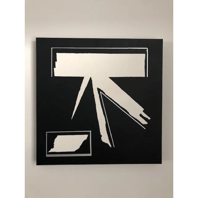 Contemporary Black and White Acrylic Painting on Canvas by Susan Cohen For Sale - Image 4 of 4