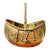 Mid 20th Century Large Sold Brass Decorative Basket With Tassel Accents and Movable Handle For Sale