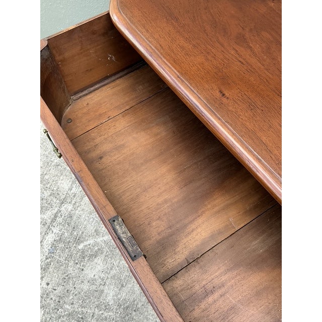 Brown Vintage Regency Mahogany Bow Front Chest of Drawers For Sale - Image 8 of 12