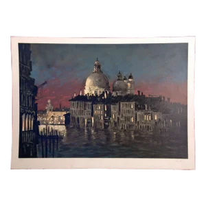 John Kelly "Venice" Signed Fine Lithograph/Serigraph Artwork Print Arches