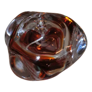 Late 20th Century Hand Blown Glass Paperweight Oil Lamp by Michelle Kaptur