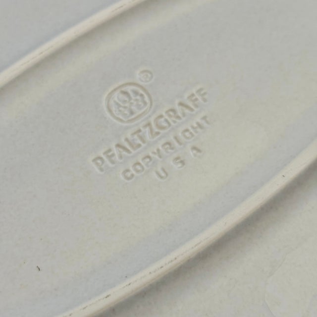 Off-white Pfaltzgraff Yorktowne Stoneware Large Oval Serving Platter For Sale - Image 8 of 8