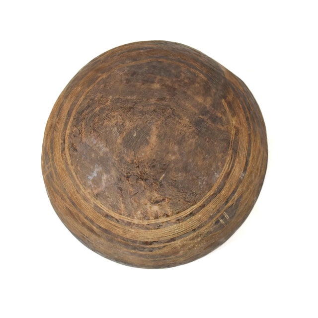 Brown Mid 20th Century Nupe African Wood Bowl For Sale - Image 8 of 8