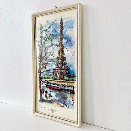 Mid-Century Modern French Lithograph of Paris Eiffel Tower by Arno, 1960s For Sale - Image 3 of 7