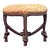 Vintage Boho Carved Knot Low Stool For Sale
