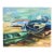 Liliane Paumier French Brittany Harbor Boats Oil Painting For Sale